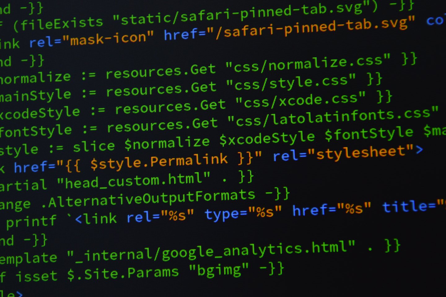 Programmeringskod som visas på en datorskärm.
